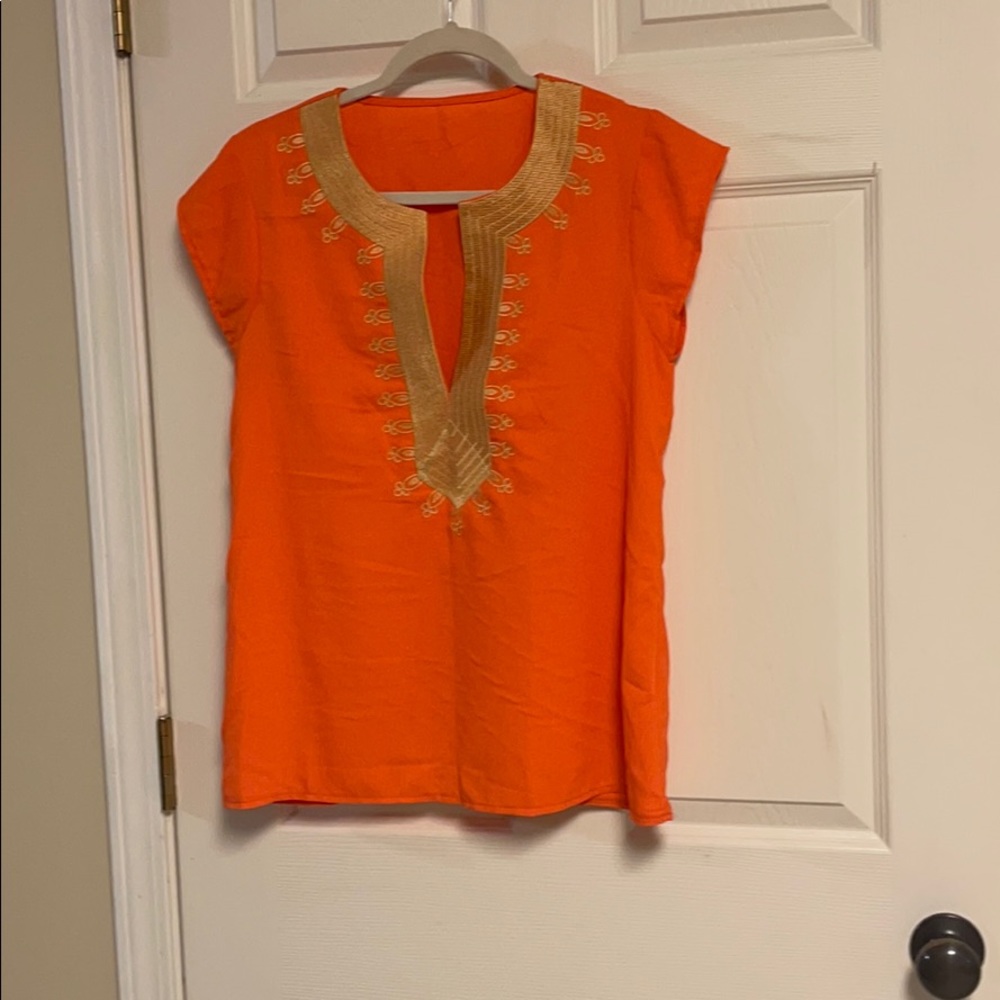 Orange blouse